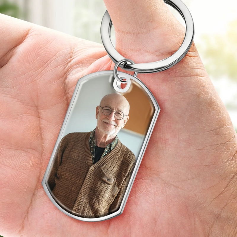 Personalisierter Schlüsselanhänger mit Foto – Gedenken an Verstorbene – Aber mein Herz war es nicht