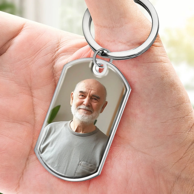 Personalisierter Schlüsselanhänger mit Foto – Gedenken an Verstorbene – Ich habe einen Engel