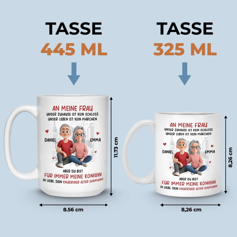 Benutzerdefinierte Tasse – Personalisierte Hochzeitsgeschenke zum Jahrestag für Ehemann und Ehefrau, Ihn und Sie – An Meine Frau