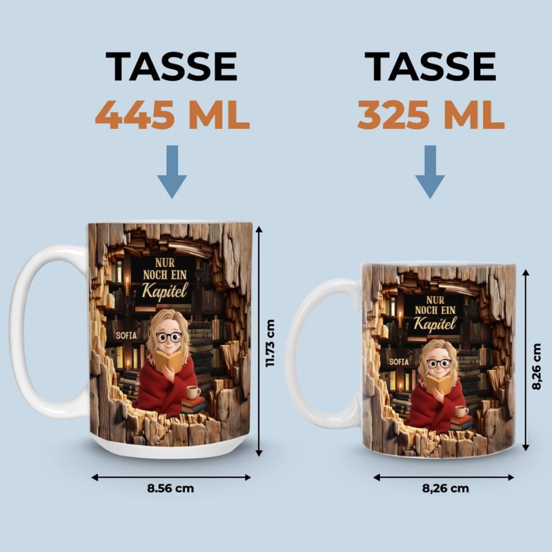 Personalisierte Tasse - Personalisierte Bücher Geschenke Für Buchliebhaber, Bücherwürmer, Leser - Nur Ein Mädchen, Das Die Schönheit Der Literatur Schätzt