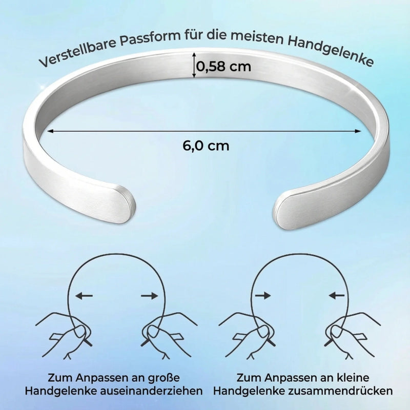 Edelstahlarmband Mit Individueller Gravur – Personalisiertes Erinnerungsgeschenk Zum Verlust Von Mama, Papa – Ich Bin Immer Bei Dir