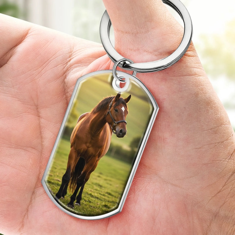 Personalisierter Schlüsselanhänger mit Foto – Tiergedenkgeschenk für Haustierbesitzer – Verbundenheit in der Liebe