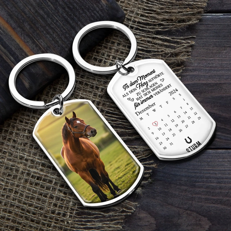 Personalisierter Schlüsselanhänger mit Foto – Tiergedenkgeschenk für Haustierbesitzer – Verbundenheit in der Liebe