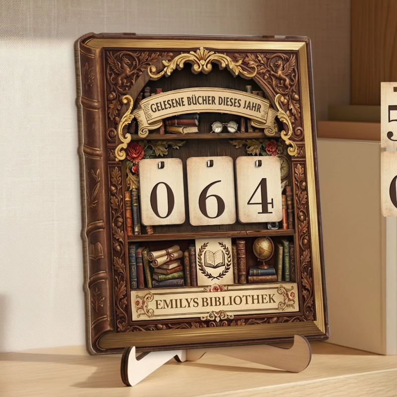 Personalisiertes Holz-Tracker-Schild - Geschenke für Buchliebhaber - Nur noch ein Kapitel