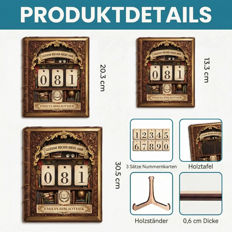 Personalisiertes Holz-Tracker-Schild - Geschenke für Buchliebhaber - Nur noch ein Kapitel