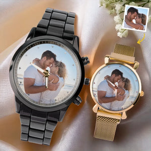 Personalisierte Unisex-Uhr mit Foto – Geschenk für Paar – Ich liebe Dich