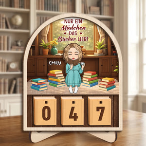 Personalisiertes Holz-Tracker-Schild - Geschenke für Buchliebhaber - Gelesene Bücher dieses Jahr