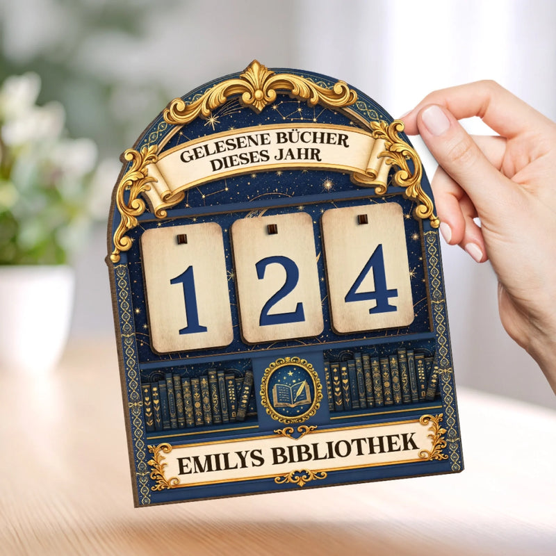 Personalisiertes Holz-Tracker-Schild – Geschenke für Buchliebhaber – Für jeden gelesenen Schatz