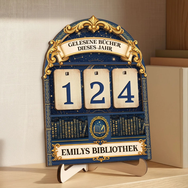 Personalisiertes Holz-Tracker-Schild – Geschenke für Buchliebhaber – Für jeden gelesenen Schatz