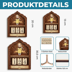 Personalisiertes Holz-Tracker-Schild – Geschenke für Buchliebhaber – Bücher zählen, Erinnerungen sammeln