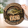 Personalisiertes Holz-Tracker-Schild – Geschenke für Angler – Fang des Jahres