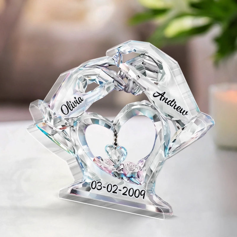 Personalisierte Acrylplakette – Geschenk für Paar –  Für immer vereint