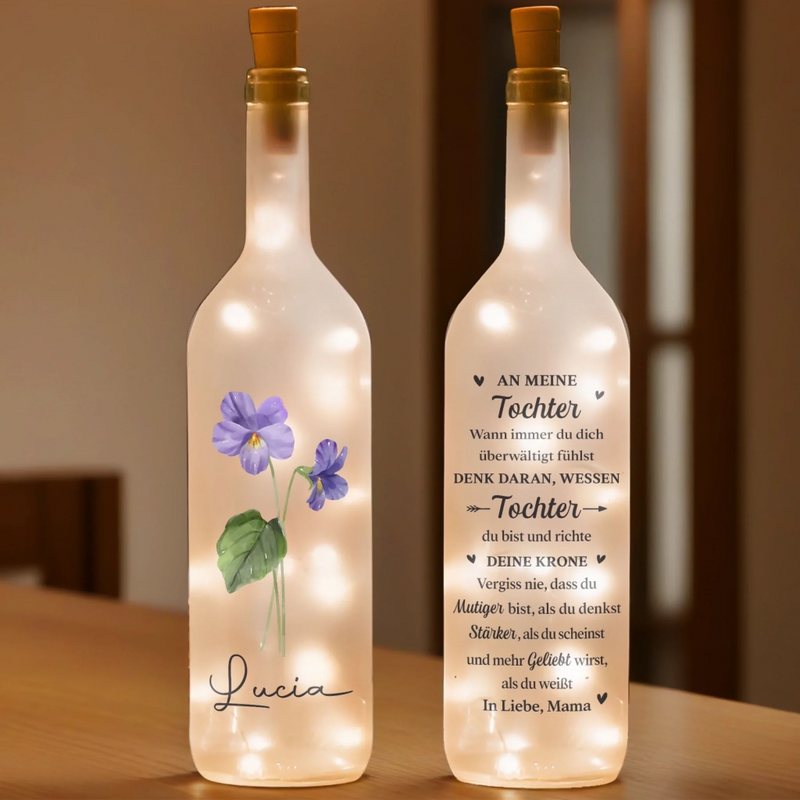 Personalisierte Flaschenlampe – Geschenk für Kinder – Immer an deiner Seite