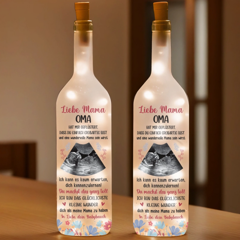 Personalisierte Flaschenlampe mit Foto – Muttertagsgeschenk für Mama – Für die stärksten Frauen in meinem Leben