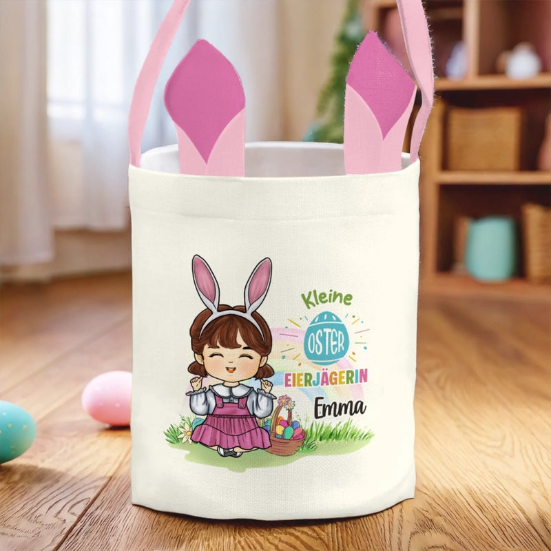 Personalisierte Kaninchenkorb – Ostergeschenke für Kinder – Frohe Ostern, voller Überraschungen