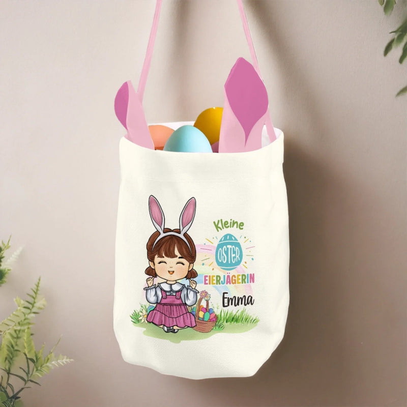 Personalisierte Kaninchenkorb – Ostergeschenke für Kinder – Frohe Ostern, voller Überraschungen