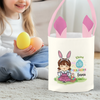 Personalisierte Kaninchenkorb – Ostergeschenke für Kinder – Frohe Ostern, voller Überraschungen