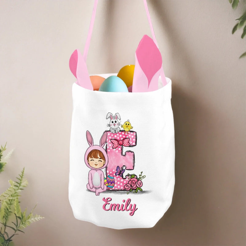 Personalisierte Kaninchenkorb – Ostergeschenke für Kinder – Ein Korb voller Glücksmomente