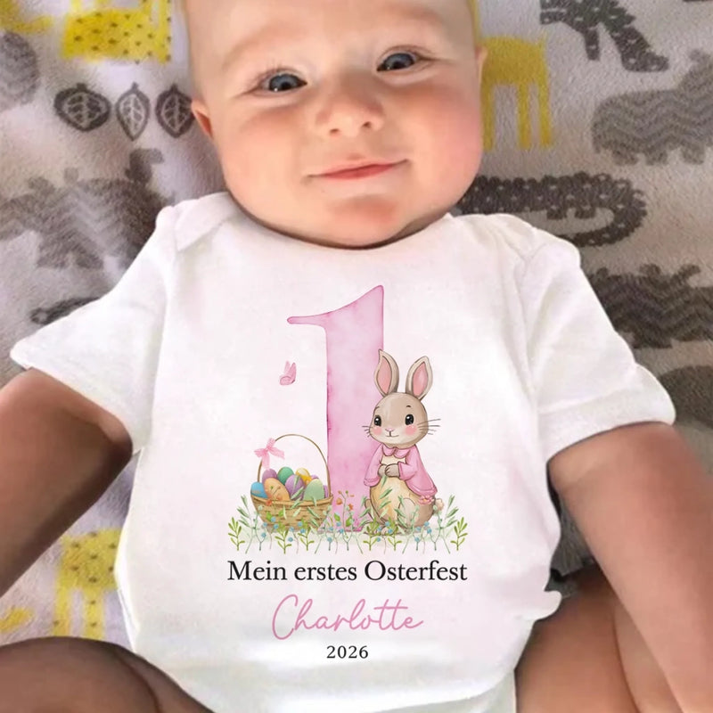Personalisierte Babybody – Geschenk für Neugeborene – Frohes erstes Osterfest