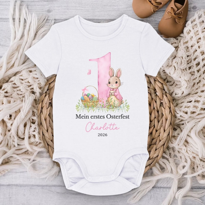 Personalisierte Babybody – Geschenk für Neugeborene – Frohes erstes Osterfest