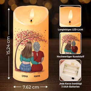 Personalisierte LED-Kerze – Geschenk für Mama, Tochter – Mutter und Tochter