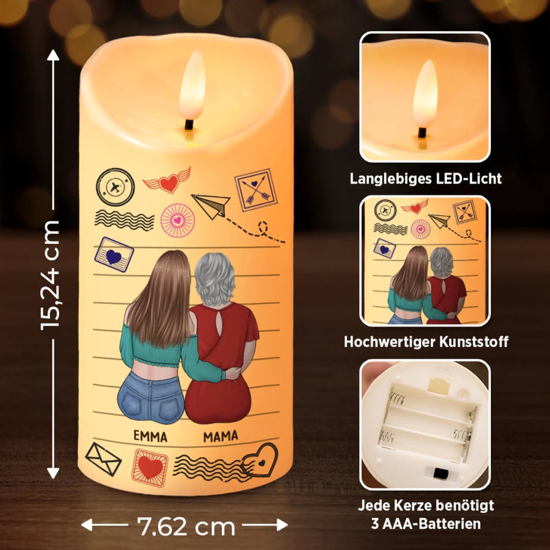 Personalisierte LED-Kerze – Geschenk für Tochter – Für meine Tochter