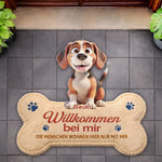 Personalisierte geformte Fußmatte – Geschenk für Haustierbesitzer – Willkommen in unserem Zuhause