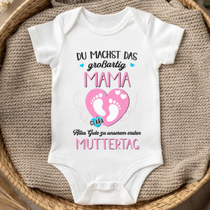 Personalisierte Babybody – Geschenk zum ersten Muttertag – Für die beste Mama