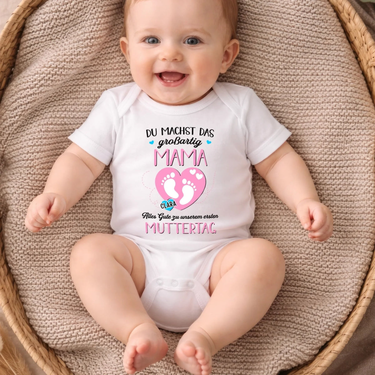 Personalisierte Babybody – Geschenk zum ersten Muttertag – Für die beste Mama
