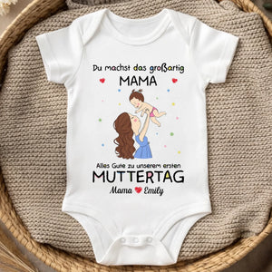 Personalisierte Babybody – Geschenk zum ersten Muttertag – Alles Gute zum ersten Muttertag
