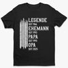 Personalisiertes Unisex-T-Shirt – Geschenk für Opa, Papa – Der größte Held der Familie