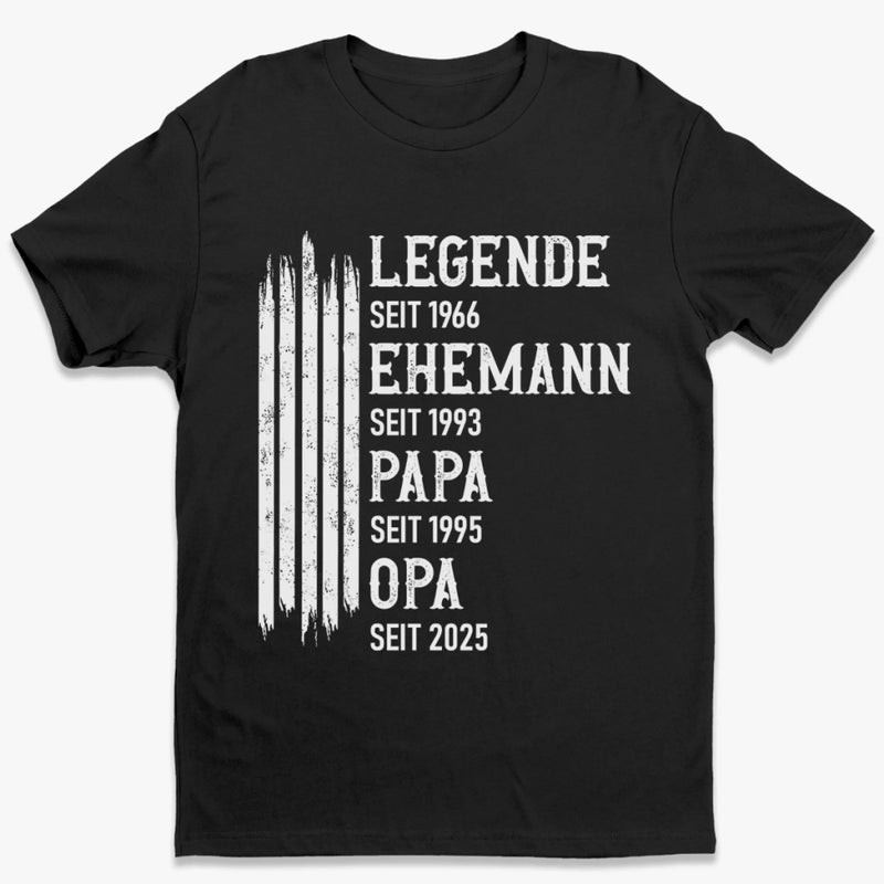 Personalisiertes Unisex-T-Shirt – Geschenk für Opa, Papa – Der größte Held der Familie