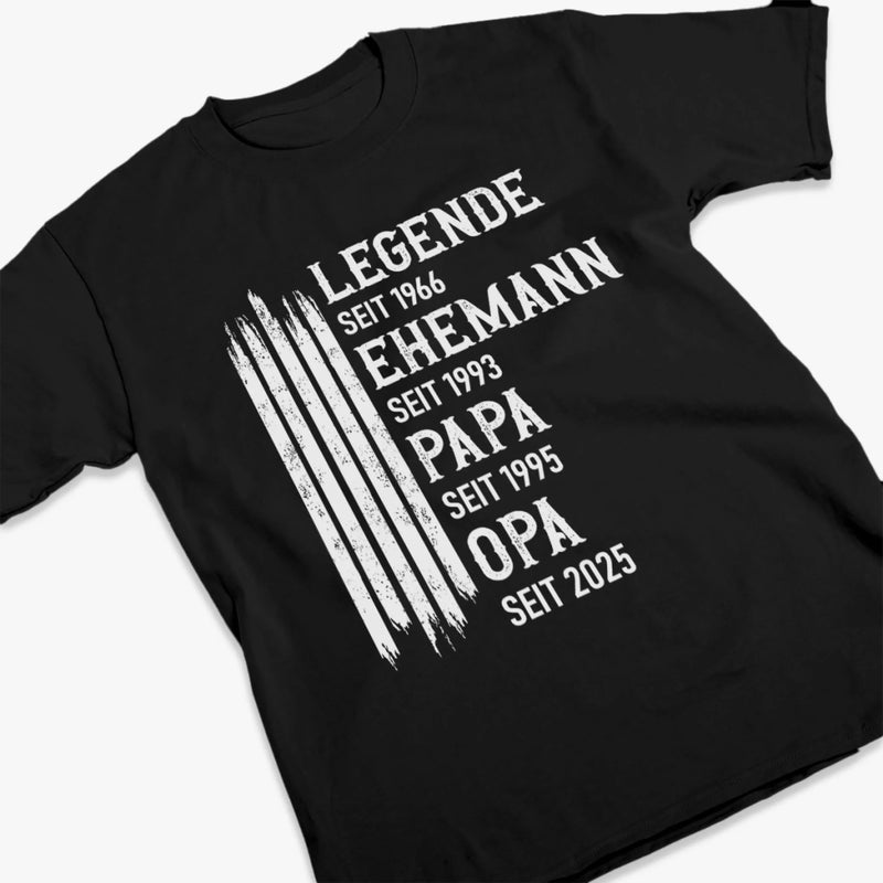 Personalisiertes Unisex-T-Shirt – Geschenk für Opa, Papa – Der größte Held der Familie