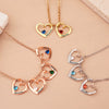Personalisierte Geburtsstein-Herzkette – Muttertagsgeschenk für Mama – Ich liebe dich, Mama
