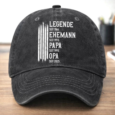 Personalisierte klassische Baseballkappe – Geschenk für Opa, Papa – Jede Rolle ist eine Ehre