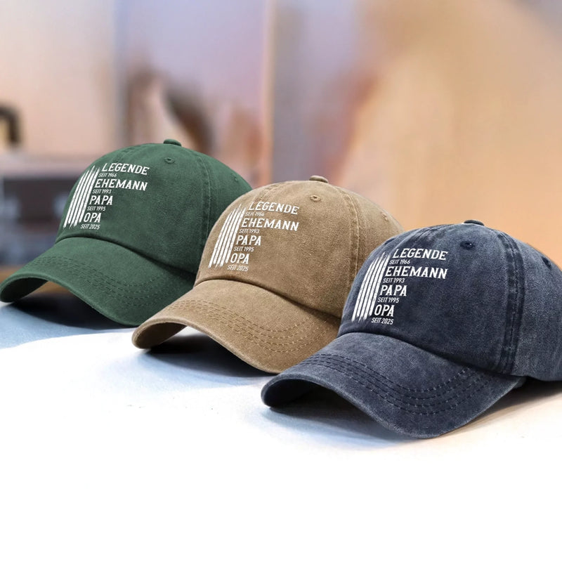 Personalisierte klassische Baseballkappe – Geschenk für Opa, Papa – Jede Rolle ist eine Ehre