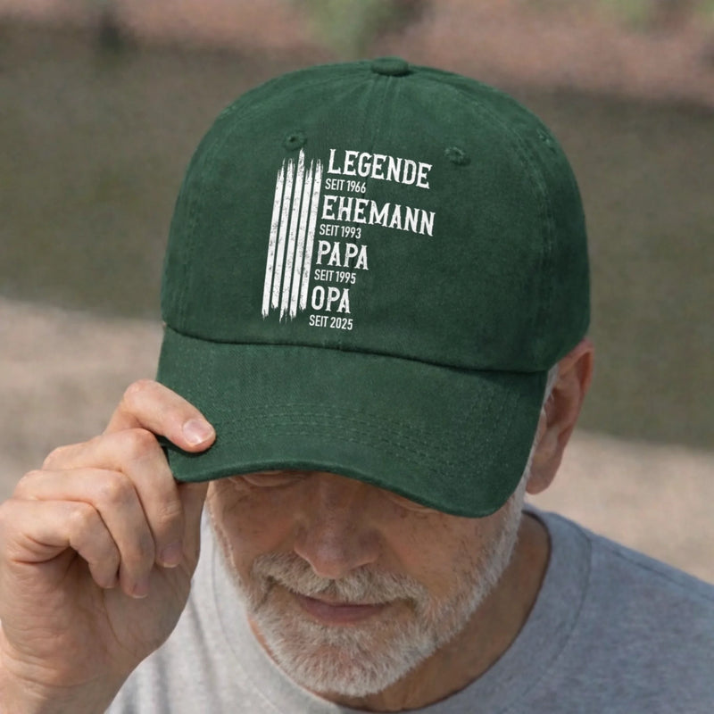 Personalisierte klassische Baseballkappe – Geschenk für Opa, Papa – Jede Rolle ist eine Ehre