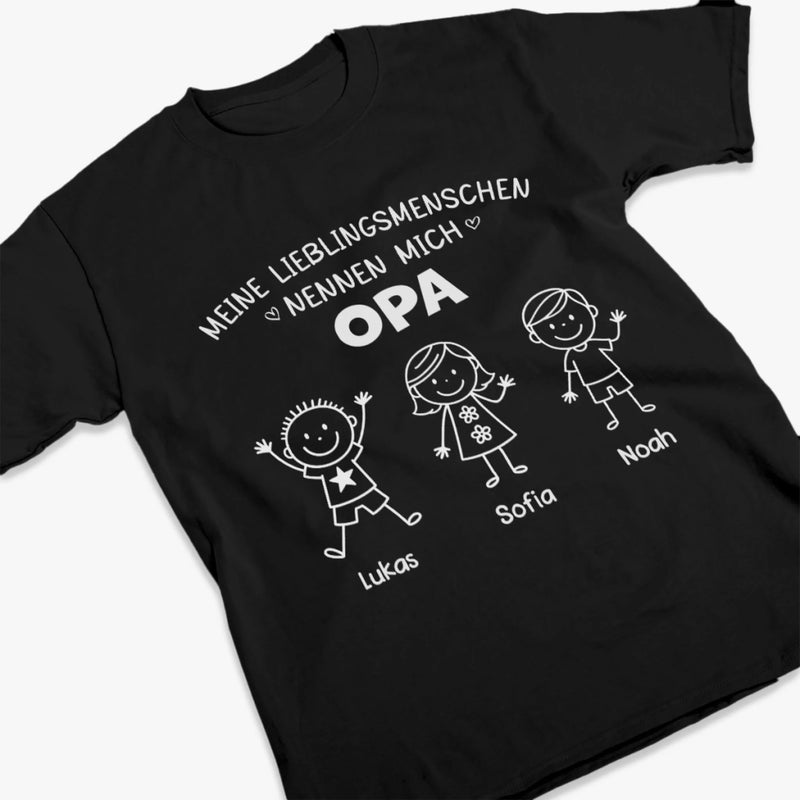 Personalisiertes Unisex-T-Shirt – Geschenk für Opa, Papa – Ein Großvater mit Herz und Seele