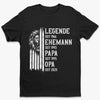Personalisiertes Unisex-T-Shirt – Geschenk für Opa, Papa – Von einem Ehemann zu einer Legende