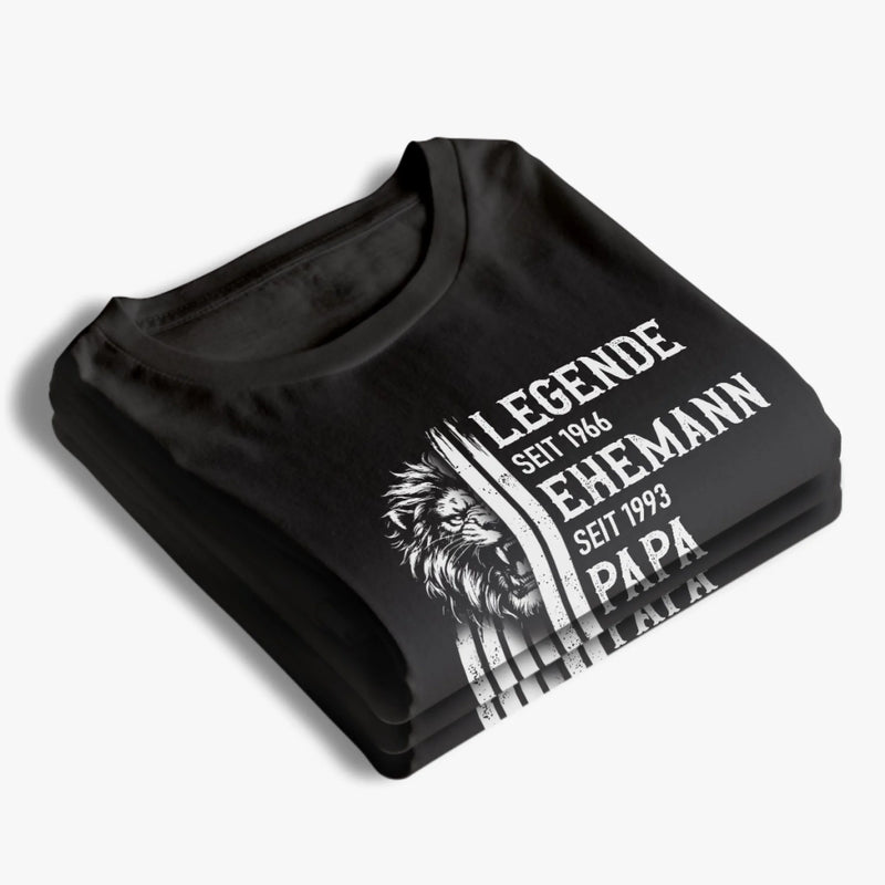 Personalisiertes Unisex-T-Shirt – Geschenk für Opa, Papa – Von einem Ehemann zu einer Legende