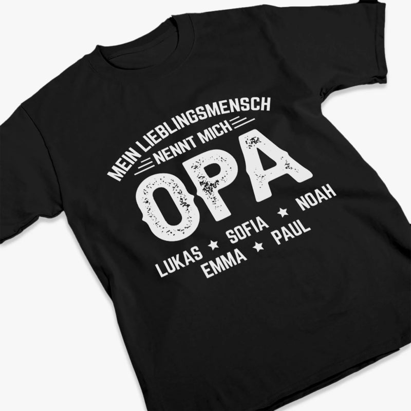 Personalisiertes Unisex-T-Shirt – Geschenk für Opa, Papa – Ein T-Shirt voller Liebe
