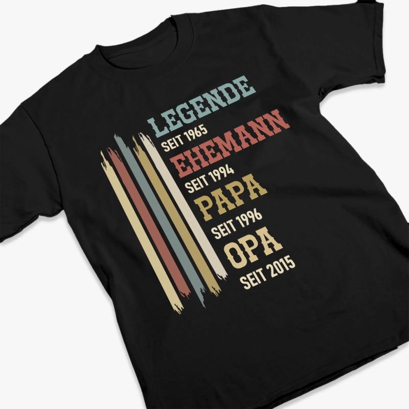 Personalisiertes Unisex-T-Shirt – Geschenk für Opa, Papa – In jedem Titel steckt eine Geschichte