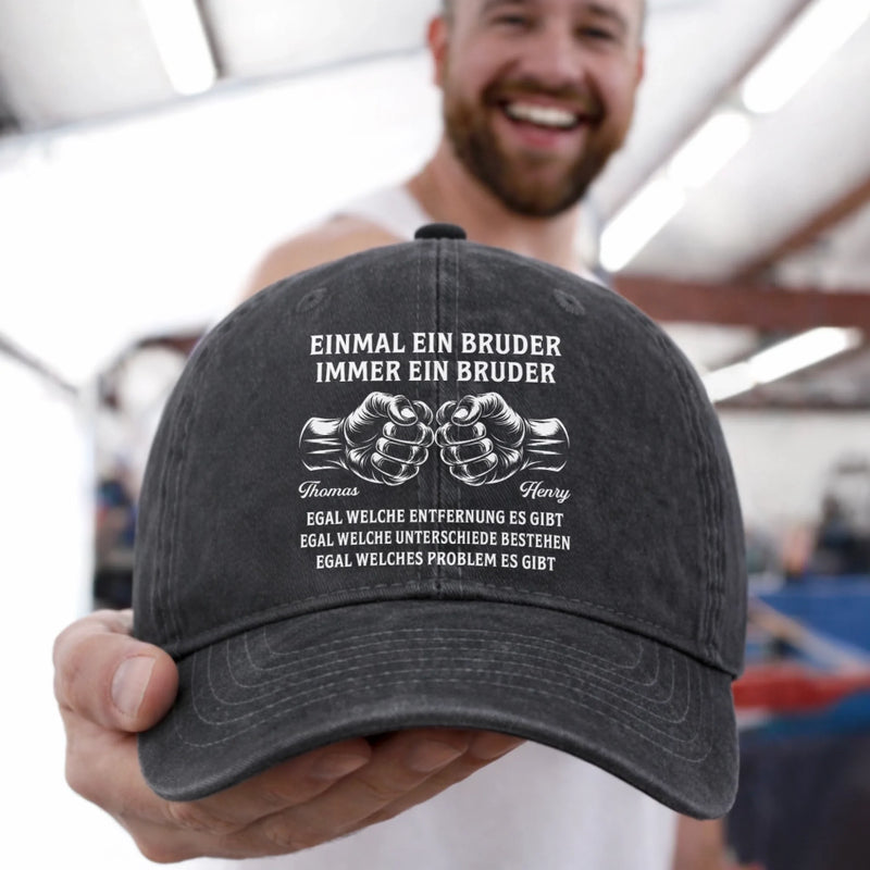 Personalisierte klassische Baseballkappe – Geschenk für Bruder – Immer ein Bruder
