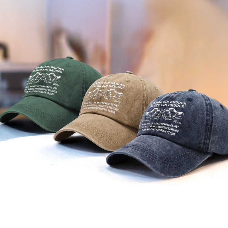 Personalisierte klassische Baseballkappe – Geschenk für Bruder – Immer ein Bruder