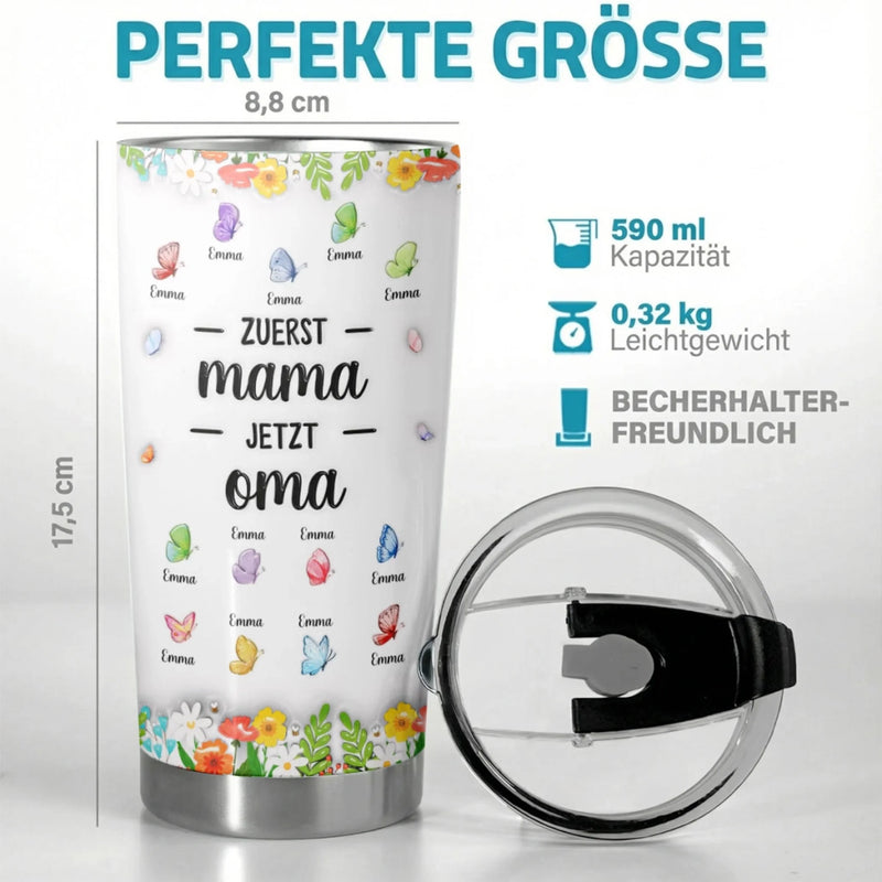 Personalisierter Becher  – Muttertagsgeschenk für Oma, Mama – Ich liebe dich, Oma