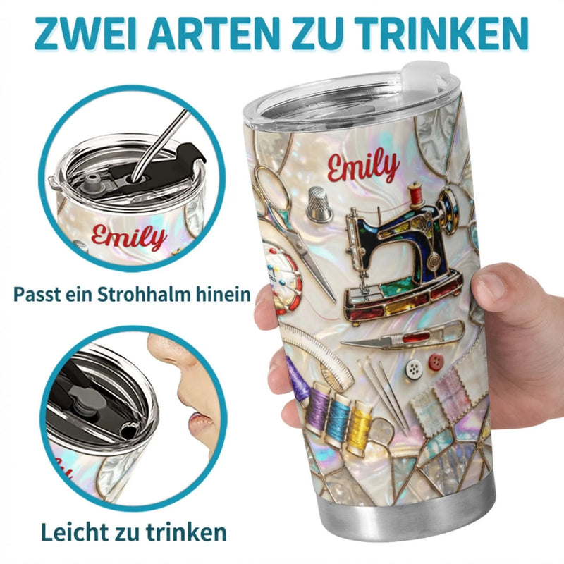 Personalisierter Thermobecher – Geschenk für Schneiderinnen – Die ich Nähe