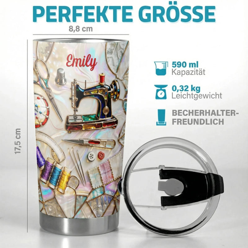 Personalisierter Thermobecher – Geschenk für Schneiderinnen – Die ich Nähe
