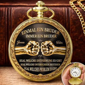 Personalisierte Taschenuhr – Geschenk für Bruder – Unzertrennlich
