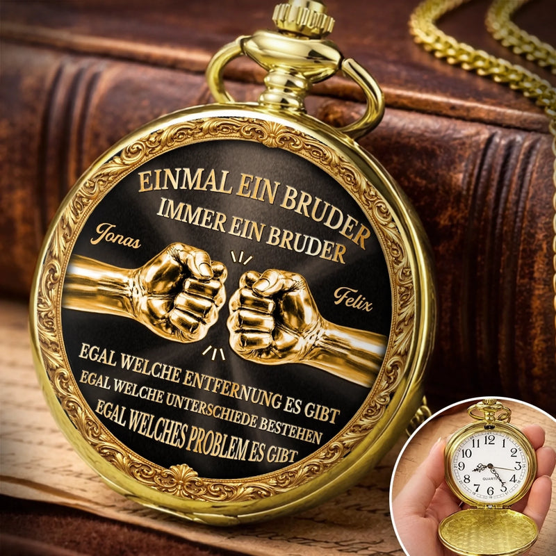 Personalisierte Taschenuhr – Geschenk für Bruder – Unzertrennlich
