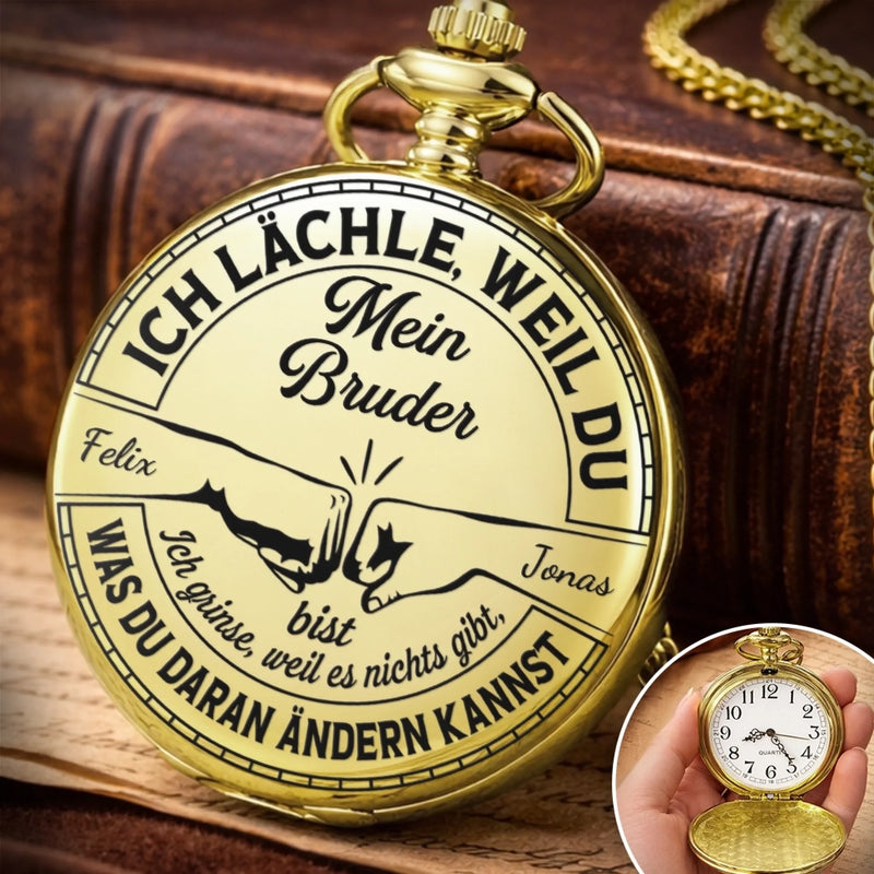 Personalisierte Taschenuhr – Geschenk für Bruder – Die beste Verbindung